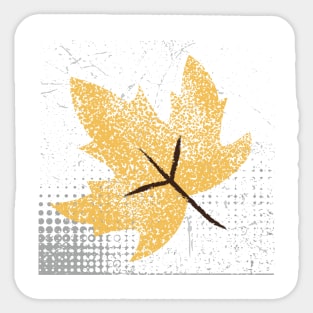 Maple leaves pattern tshirt Sticker